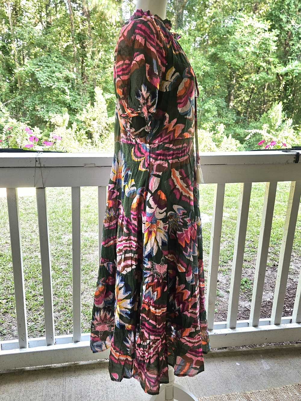 NWT THML Floral Boho Tiered Maxi Dress - Picture 5 of 10